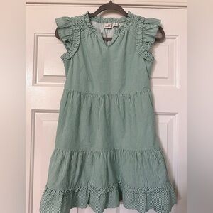 Green & white striped girls Vineyard Vines dress